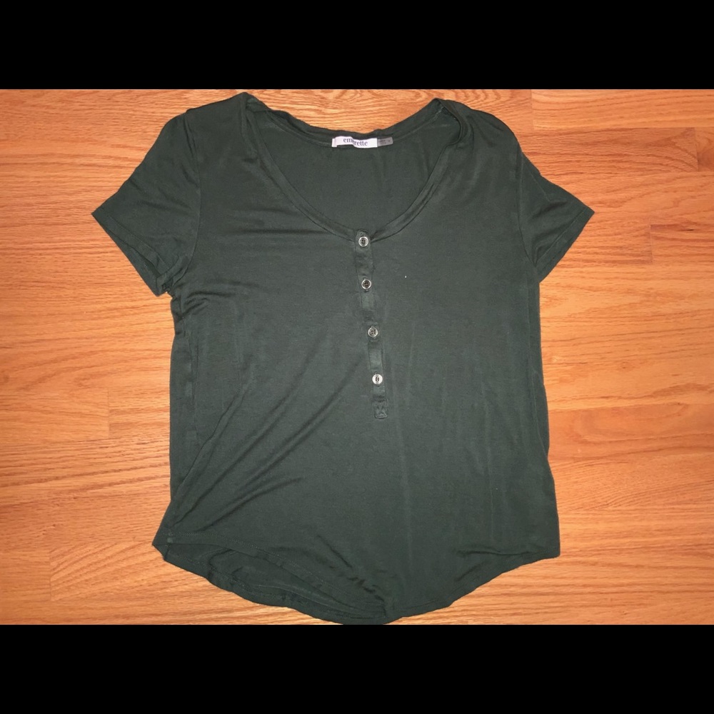 Forest Green Button Up Top